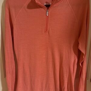 Smartwool Women's 1/4 Zip-Up Sweater in Coral